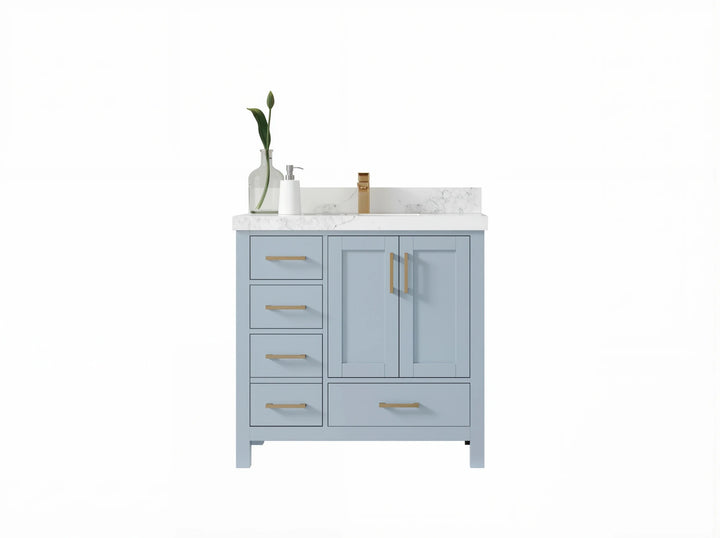 Malibu 36 in. W x 22 in. D with Center Sink Bathroom Vanity - photo 1