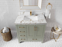 Malibu 36 in. W x 22 in. D with Center Sink Bathroom Vanity - photo 38