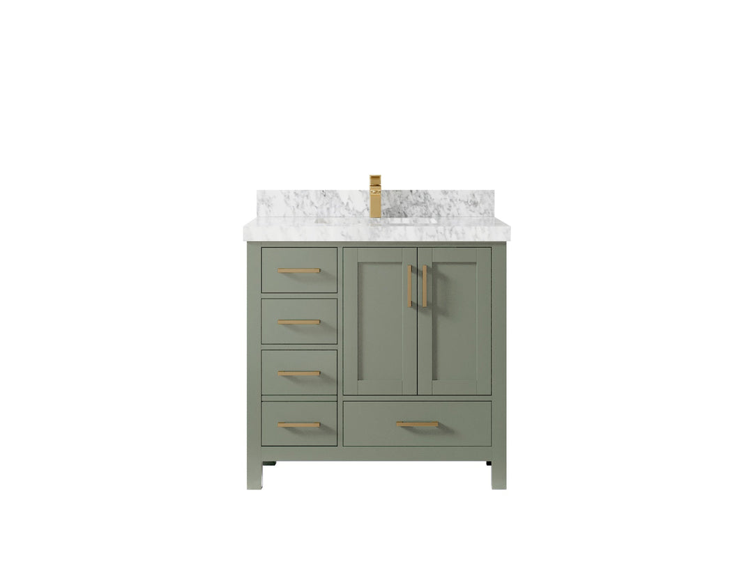 Malibu 36 in. W x 22 in. D with Center Sink Bathroom Vanity | 
              
                Evergreen
                
                  
             - MLB_EGN_CA_LZ_36CR - photo №8