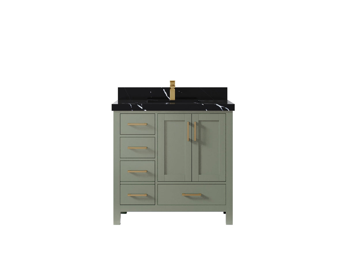 Malibu 36 in. W x 22 in. D with Center Sink Bathroom Vanity - Willow Bath and Vanity