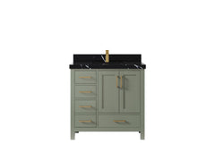 Malibu 36 in. W x 22 in. D with Center Sink Bathroom Vanity - photo 12