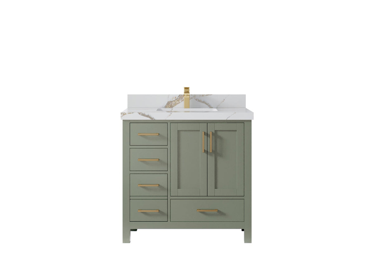 Malibu 36 in. W x 22 in. D with Center Sink Bathroom Vanity - Willow Bath and Vanity
