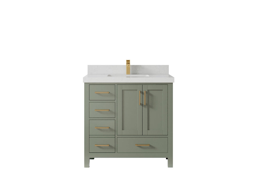 Malibu 36 in. W x 22 in. D with Center Sink Bathroom Vanity | 
              
                Evergreen
                
                  
             - MLB_EGN_CA_LZ_36CR - photo №10