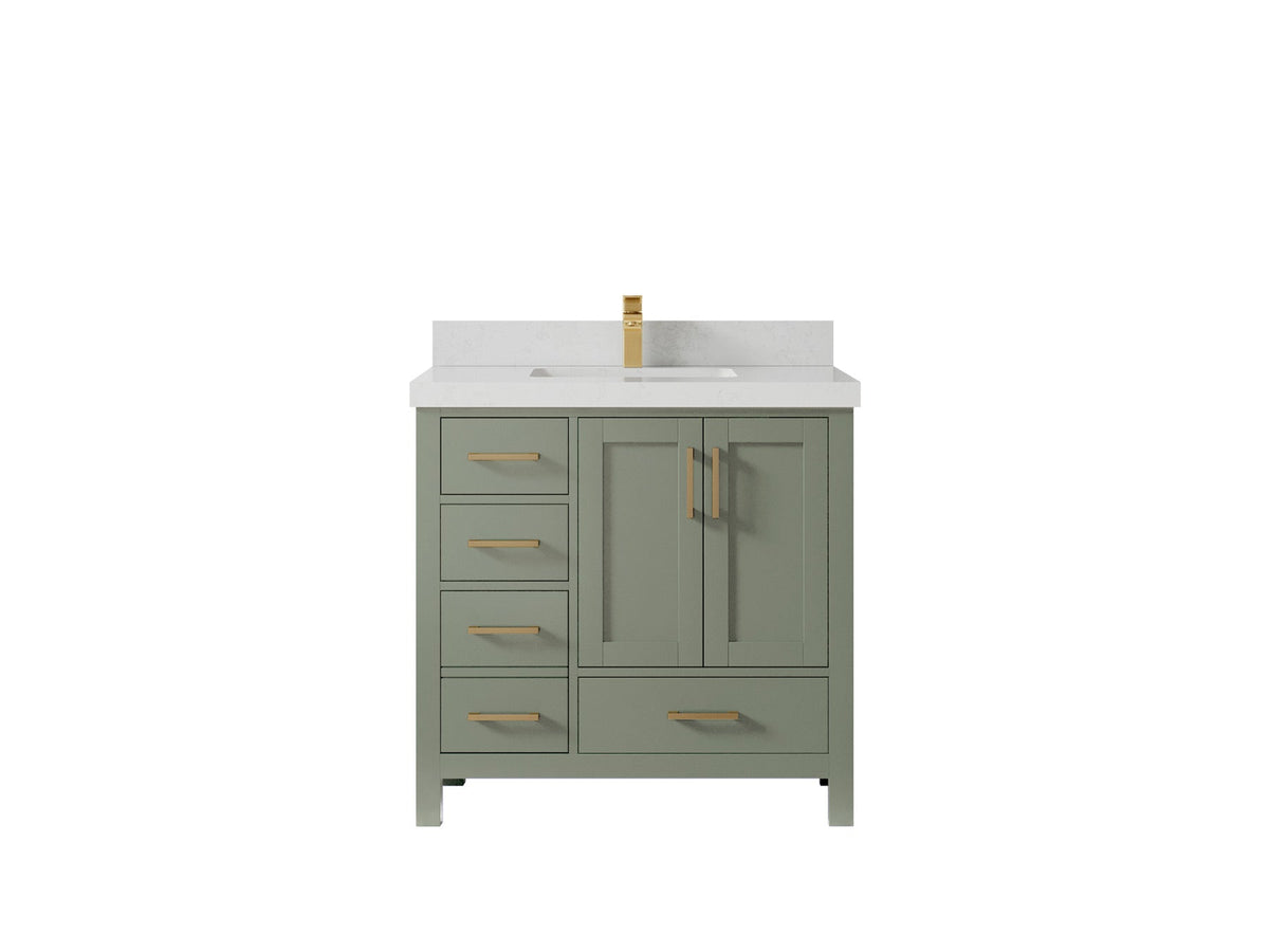 Malibu 36 in. W x 22 in. D with Center Sink Bathroom Vanity - Willow Bath and Vanity