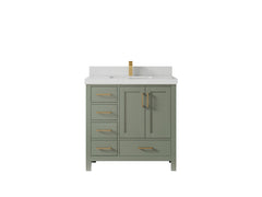 Malibu 36 in. W x 22 in. D with Center Sink Bathroom Vanity - photo 10