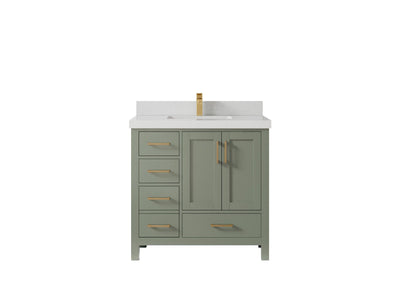 Malibu 36 in. W x 22 in. D with Center Sink Bathroom Vanity - Willow Bath and Vanity