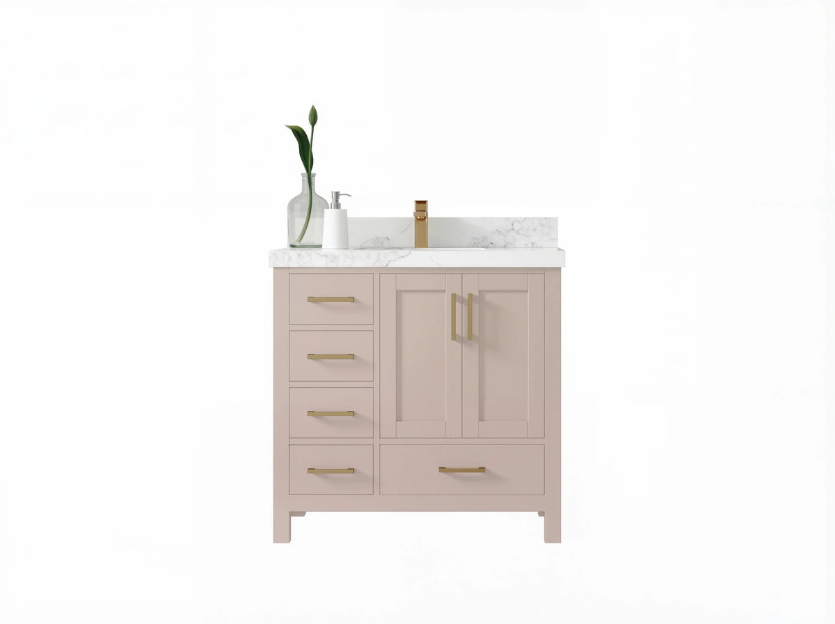 Malibu 36 in. W x 22 in. D with Center Sink Bathroom Vanity - Willow Bath and Vanity