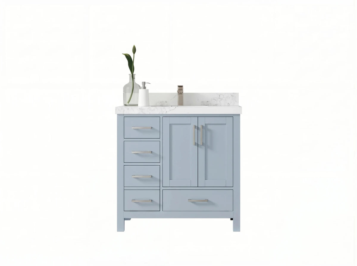 Malibu 36 in. W x 22 in. D with Center Sink Bathroom Vanity - Willow Bath and Vanity