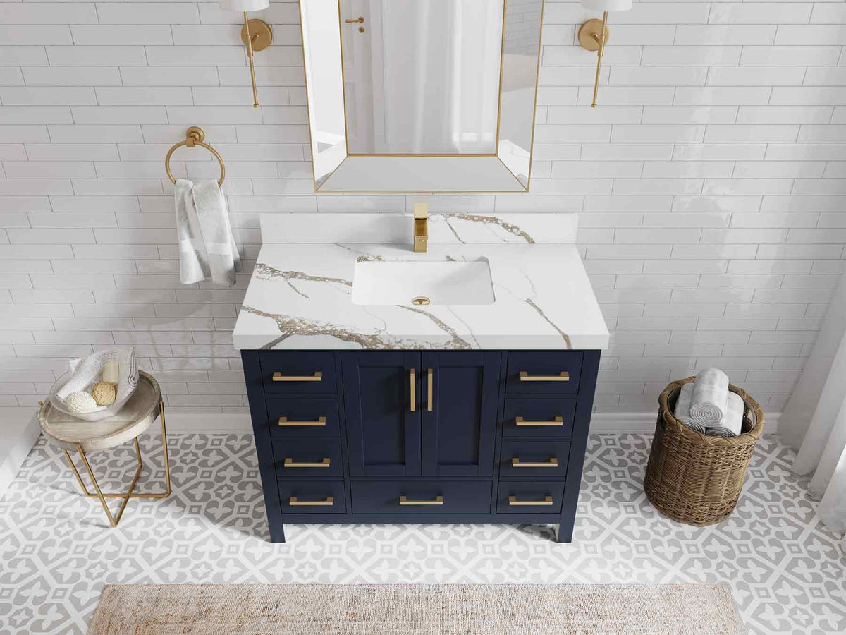 Malibu 42 in. W x 22 in. D Single Sink Bathroom Vanity - Willow Bath and Vanity