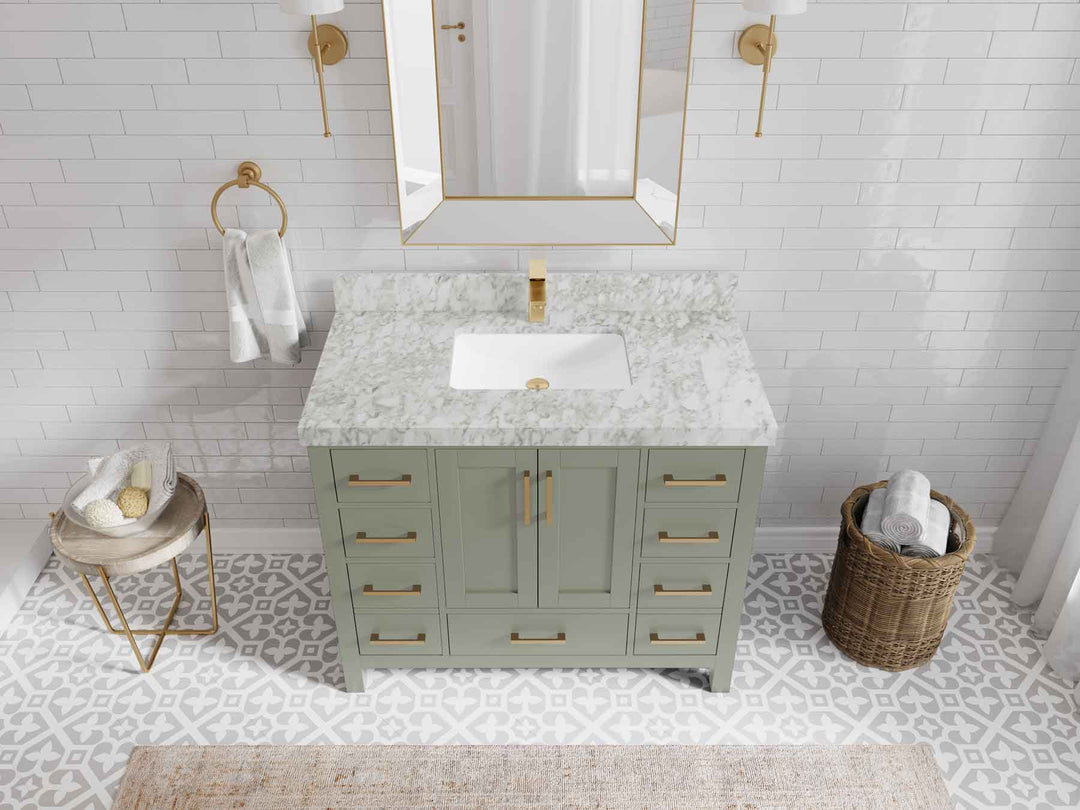 Malibu 42 in. W x 22 in. D Single Sink Bathroom Vanity - Willow Bath and Vanity
