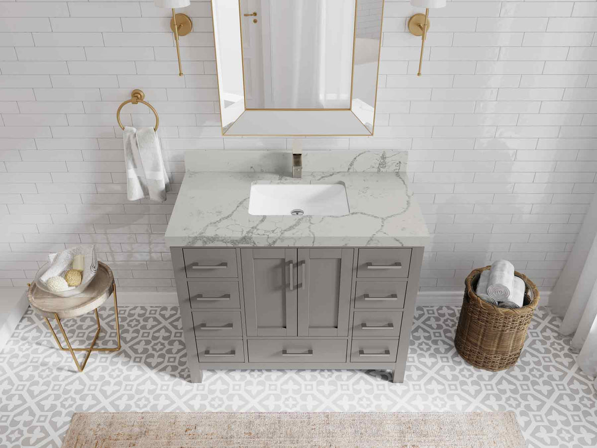 Malibu 42 in. W x 22 in. D Single Sink Bathroom Vanity - Willow Bath and Vanity