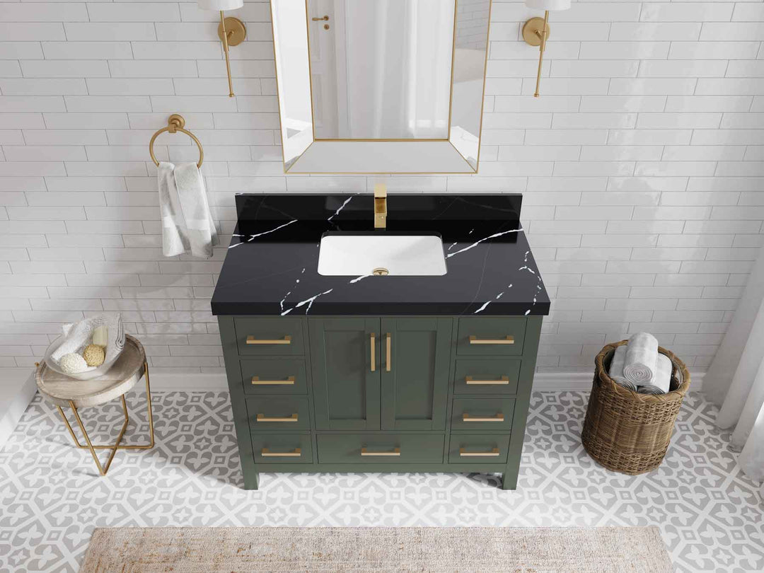 Malibu 42 in. W x 22 in. D Single Sink Bathroom Vanity - Willow Bath and Vanity