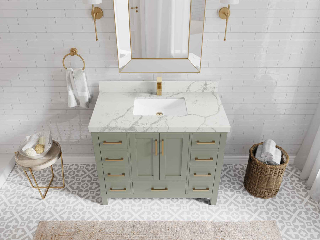 Malibu 42 in. W x 22 in. D Single Sink Bathroom Vanity - Willow Bath and Vanity