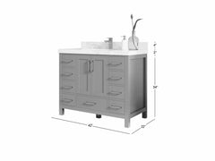 Malibu 42 in. W x 22 in. D Single Sink Bathroom Vanity - photo 5