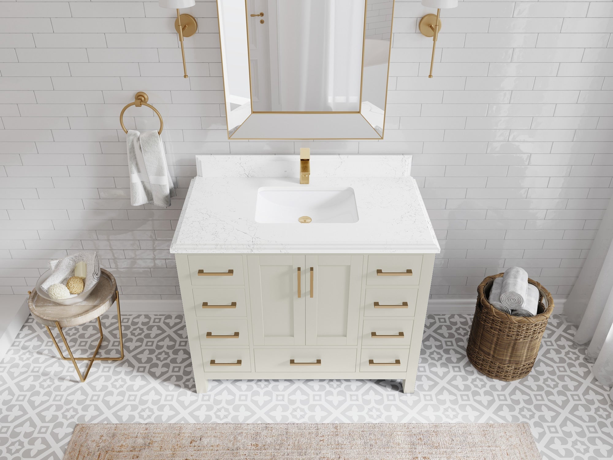 Malibu 42 in. W x 22 in. D Single Sink Bathroom Vanity - Willow Bath and Vanity