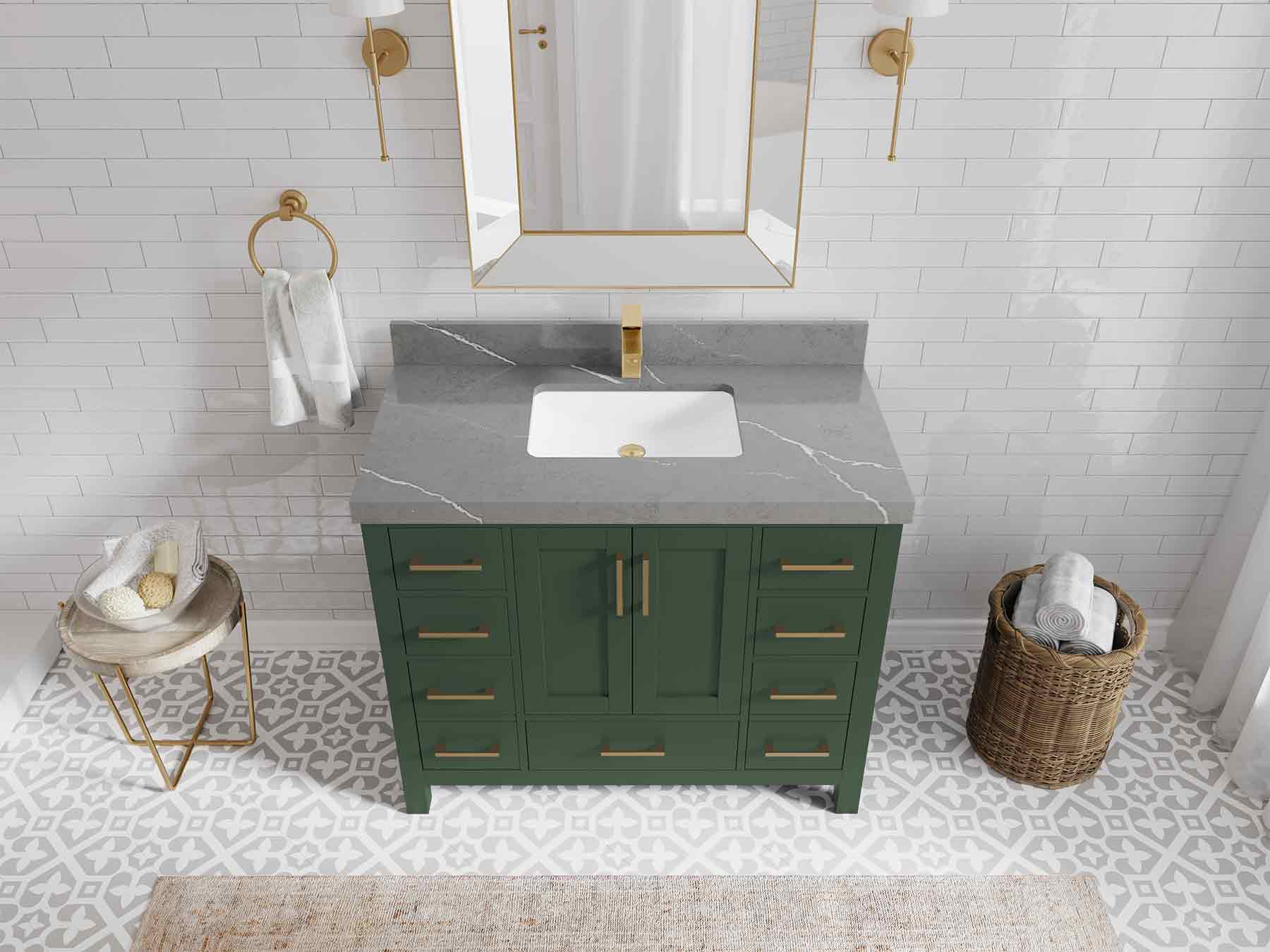 Malibu 42 in. W x 22 in. D Single Sink Bathroom Vanity - Willow Bath and Vanity