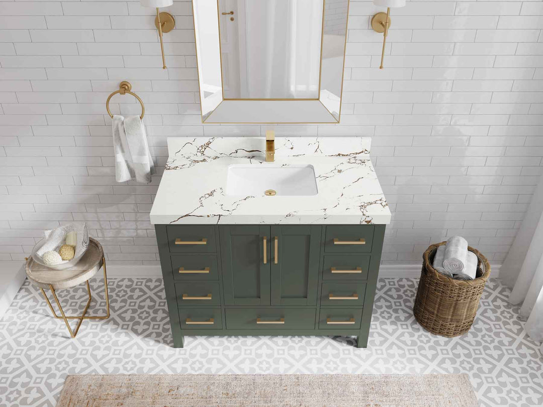 Malibu 42 in. W x 22 in. D Single Sink Bathroom Vanity - Willow Bath and Vanity