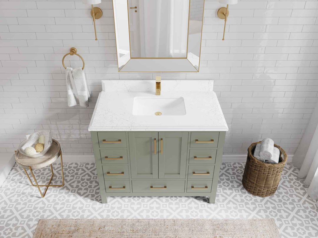 Malibu 42 in. W x 22 in. D Single Sink Bathroom Vanity - Willow Bath and Vanity