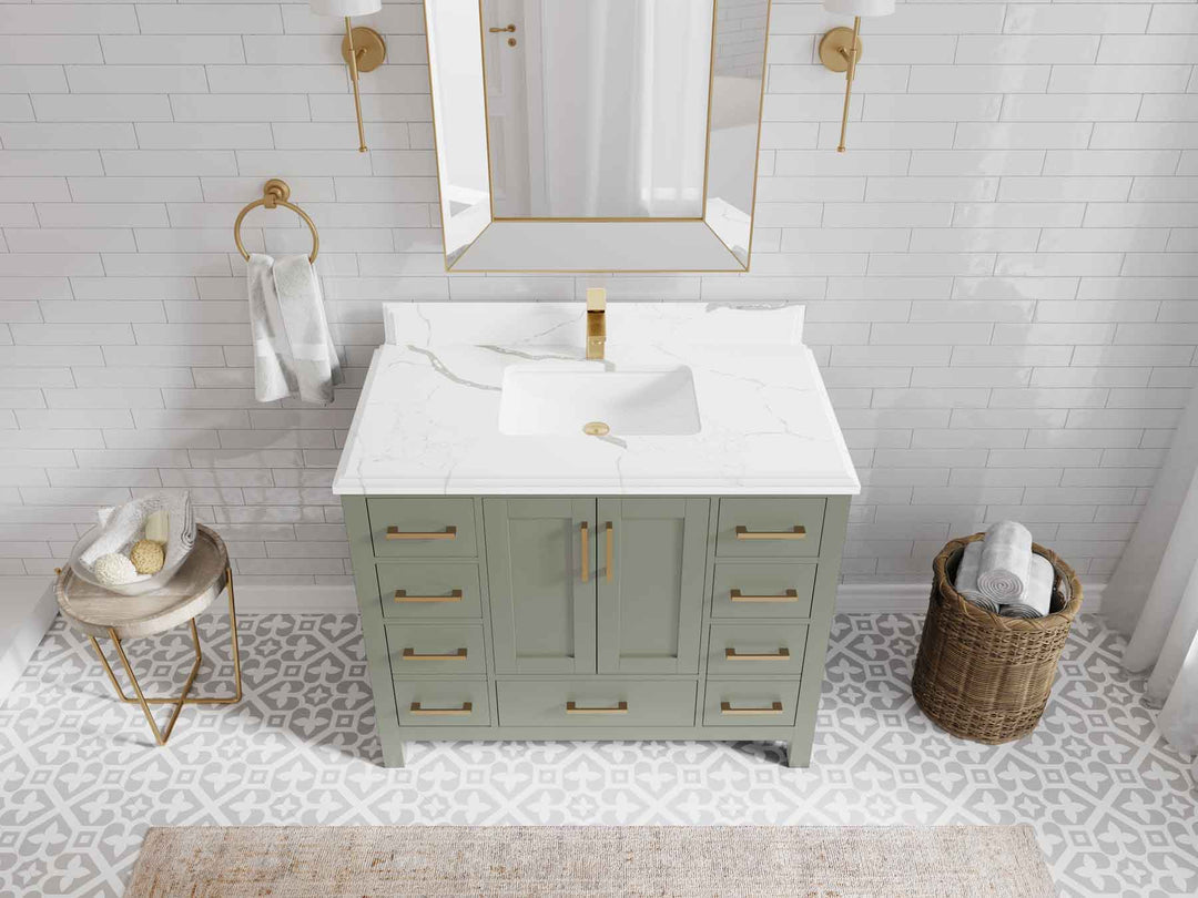 Malibu 42 in. W x 22 in. D Single Sink Bathroom Vanity - Willow Bath and Vanity