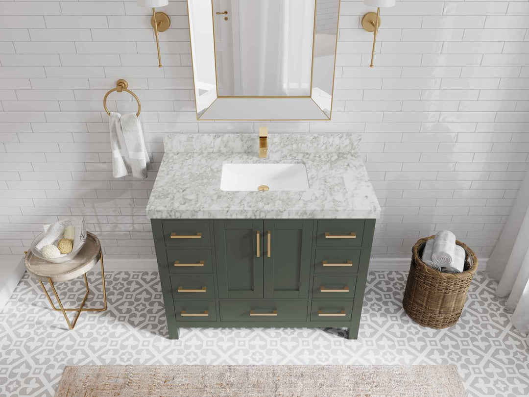 Malibu 42 in. W x 22 in. D Single Sink Bathroom Vanity - Willow Bath and Vanity