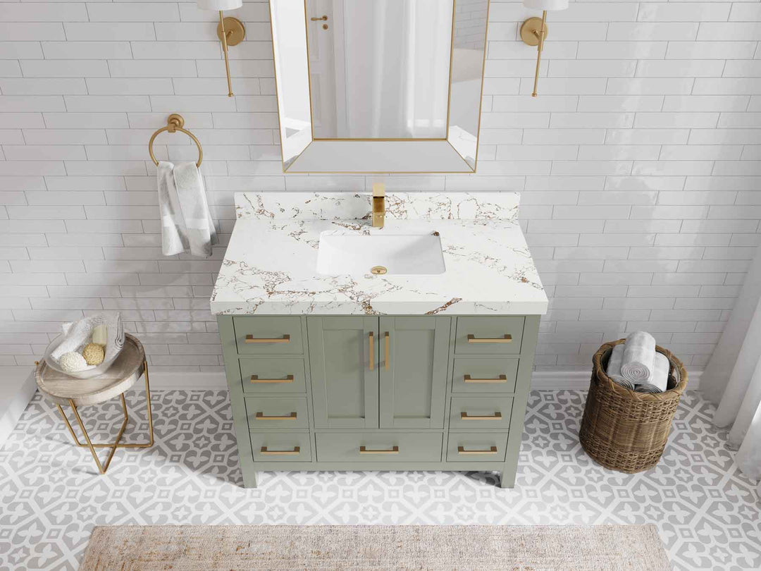 Malibu 42 in. W x 22 in. D Single Sink Bathroom Vanity - Willow Bath and Vanity