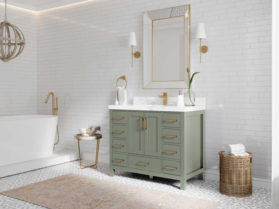 Malibu 42 in. W x 22 in. D Single Sink Bathroom Vanity - Willow Bath and Vanity