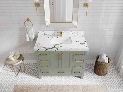 Malibu 42 in. W x 22 in. D Single Sink Bathroom Vanity - Willow Bath and Vanity