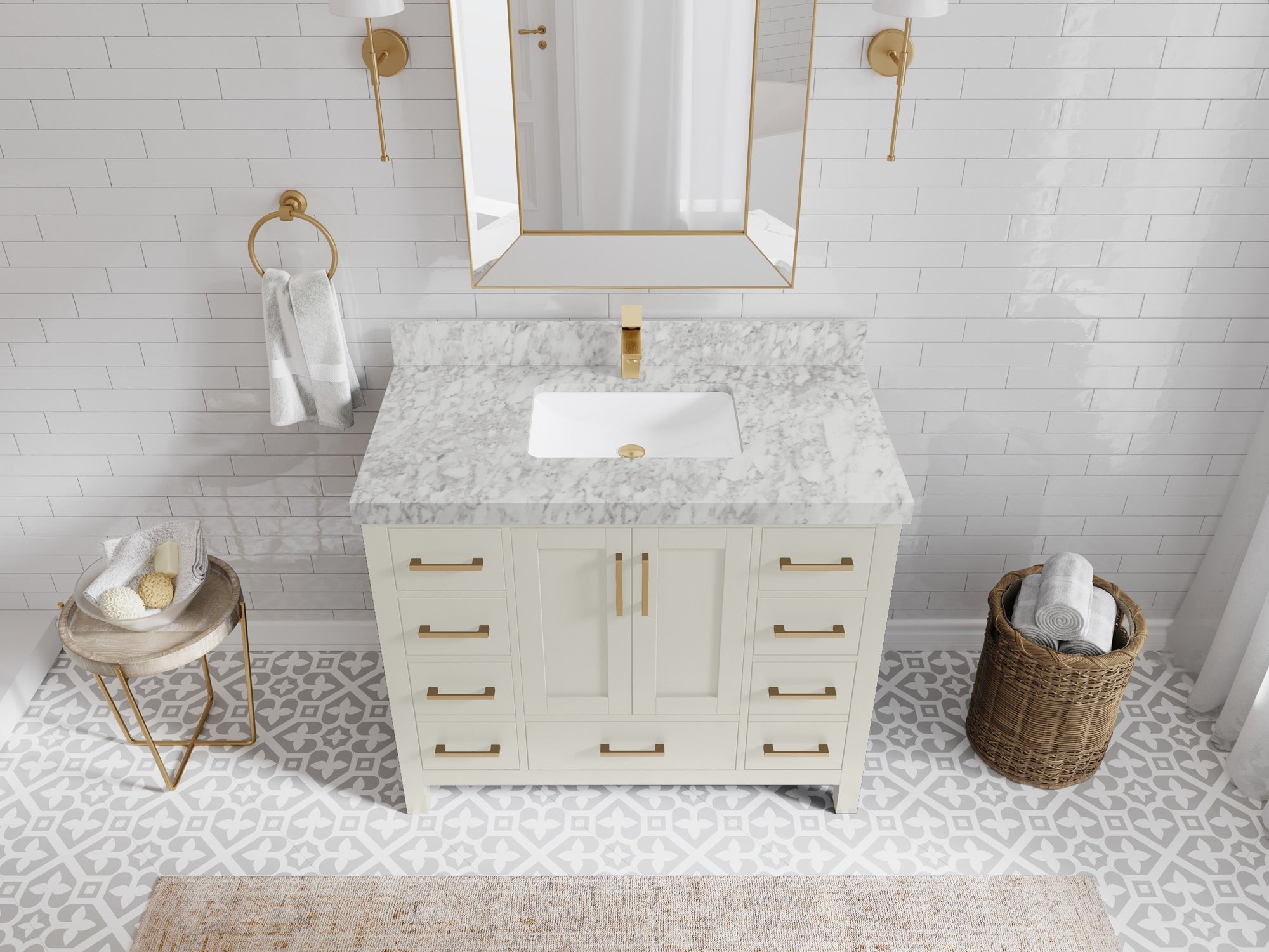 Malibu 42 in. W x 22 in. D Single Sink Bathroom Vanity - Willow Bath and Vanity