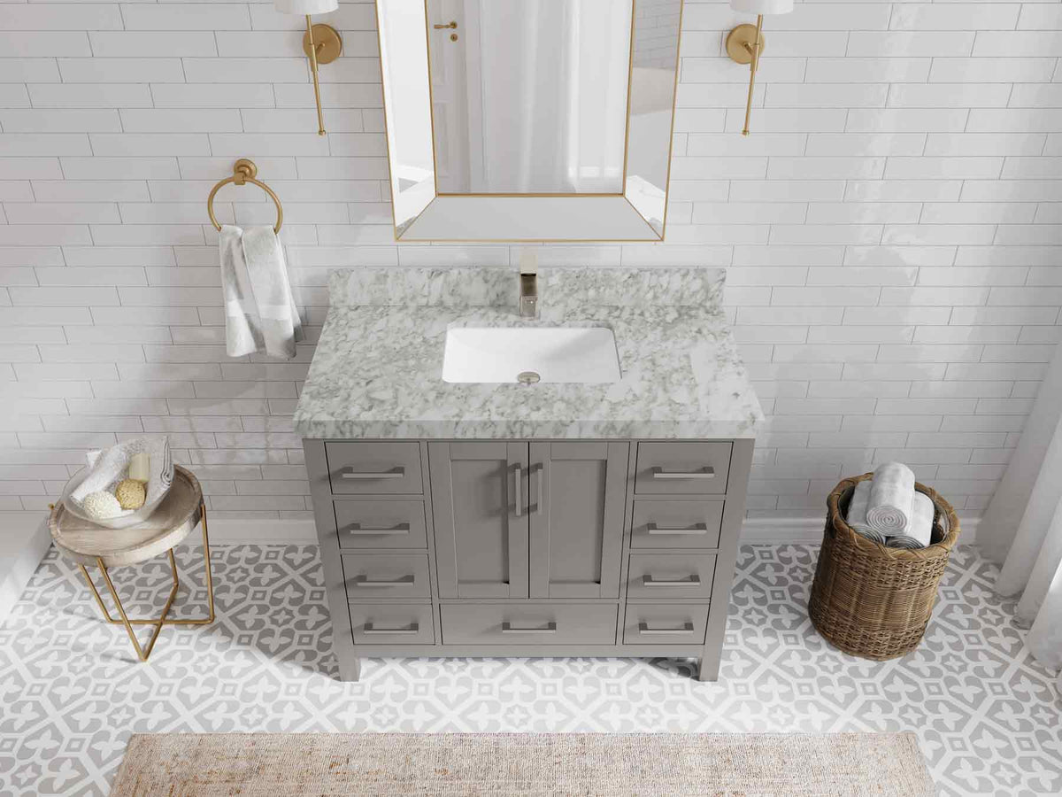 Malibu 42 in. W x 22 in. D Single Sink Bathroom Vanity - Willow Bath and Vanity