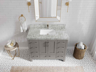 Malibu 42 in. W x 22 in. D Single Sink Bathroom Vanity - Willow Bath and Vanity
