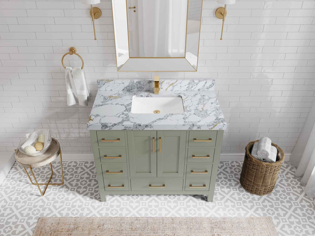 Malibu 42 in. W x 22 in. D Single Sink Bathroom Vanity - Willow Bath and Vanity