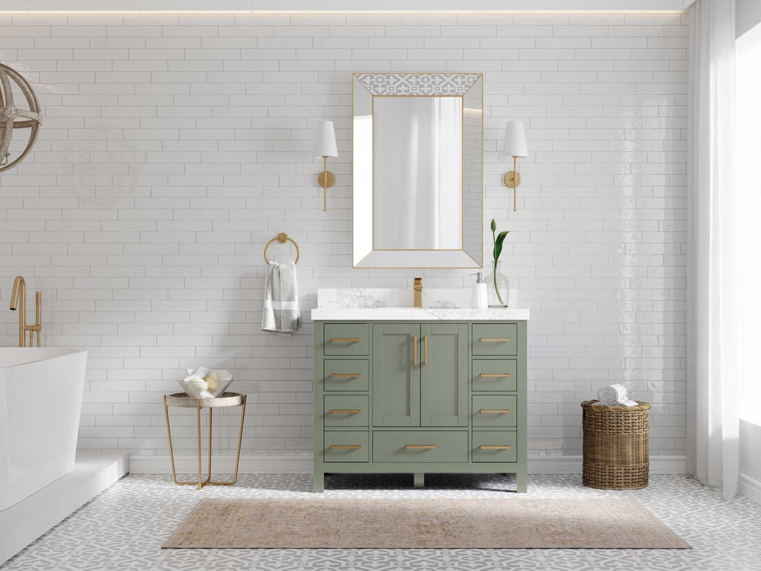 Malibu 42 in. W x 22 in. D Single Sink Bathroom Vanity - Willow Bath and Vanity