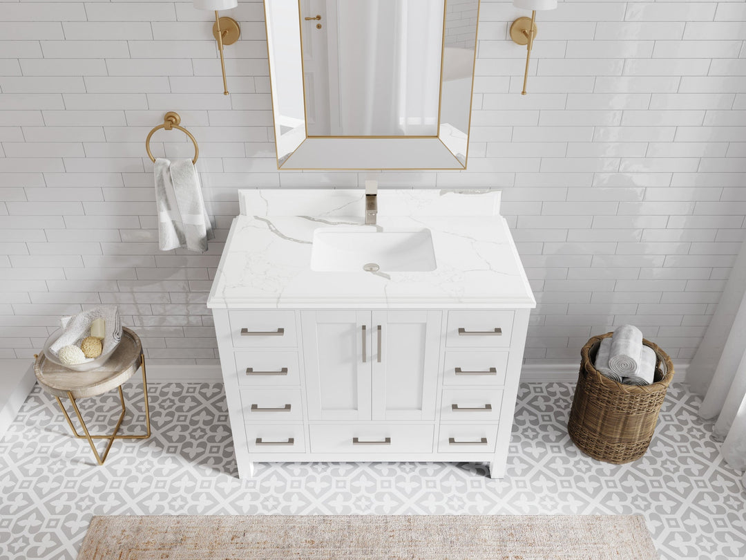 Malibu 42 in. W x 22 in. D Single Sink Bathroom Vanity - Willow Bath and Vanity