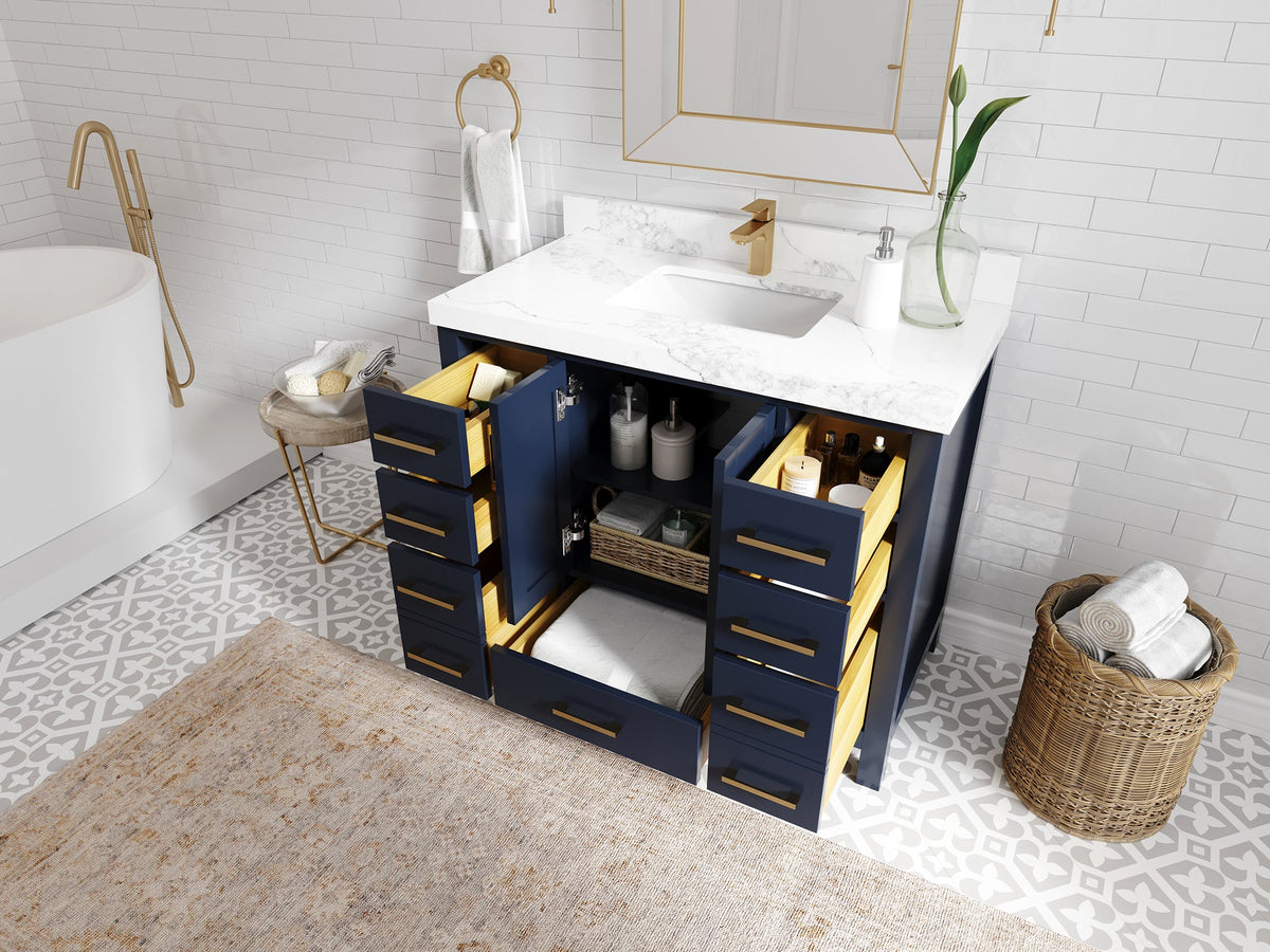 Malibu 42 in. W x 22 in. D Single Sink Bathroom Vanity - Willow Bath and Vanity