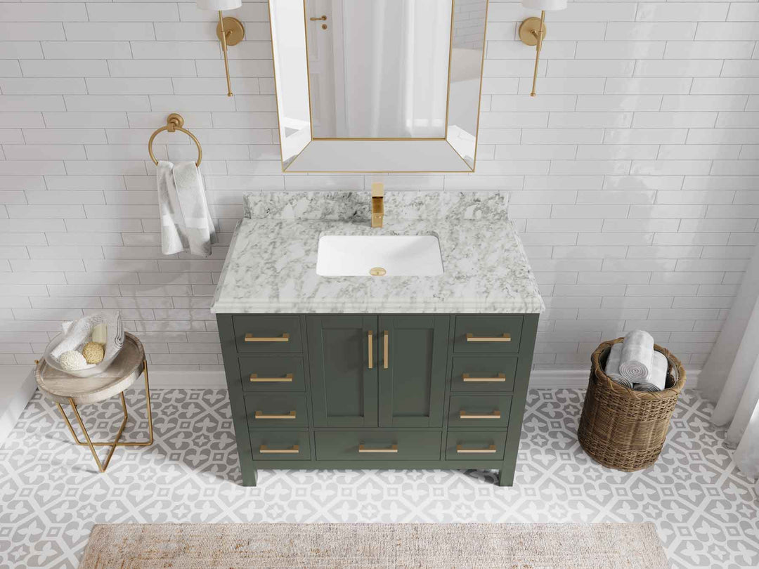 Malibu 42 in. W x 22 in. D Single Sink Bathroom Vanity - Willow Bath and Vanity