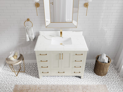 Malibu 42 in. W x 22 in. D Single Sink Bathroom Vanity - Willow Bath and Vanity