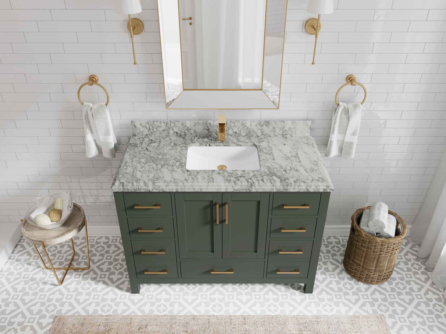 Malibu 48 in. W x 22 in. D Single Sink Bathroom Vanity - Willow Bath and Vanity