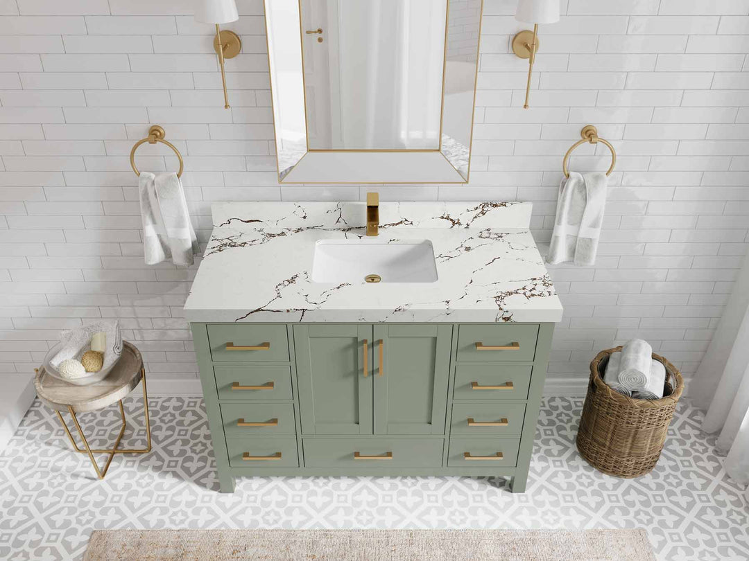 Malibu 48 in. W x 22 in. D Single Sink Bathroom Vanity - Willow Bath and Vanity