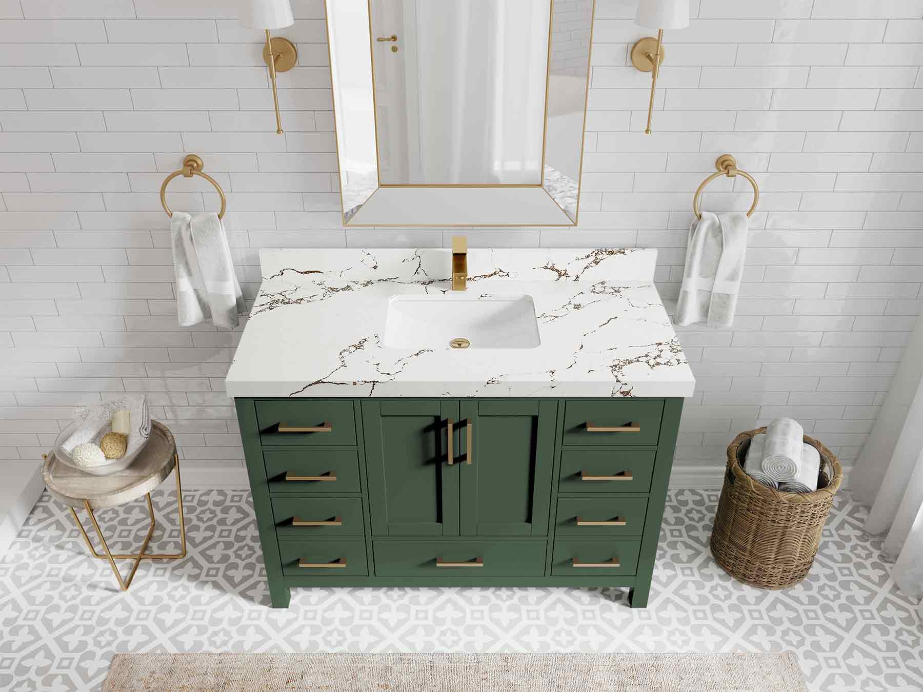 Malibu 48 in. W x 22 in. D Single Sink Bathroom Vanity - Willow Bath and Vanity