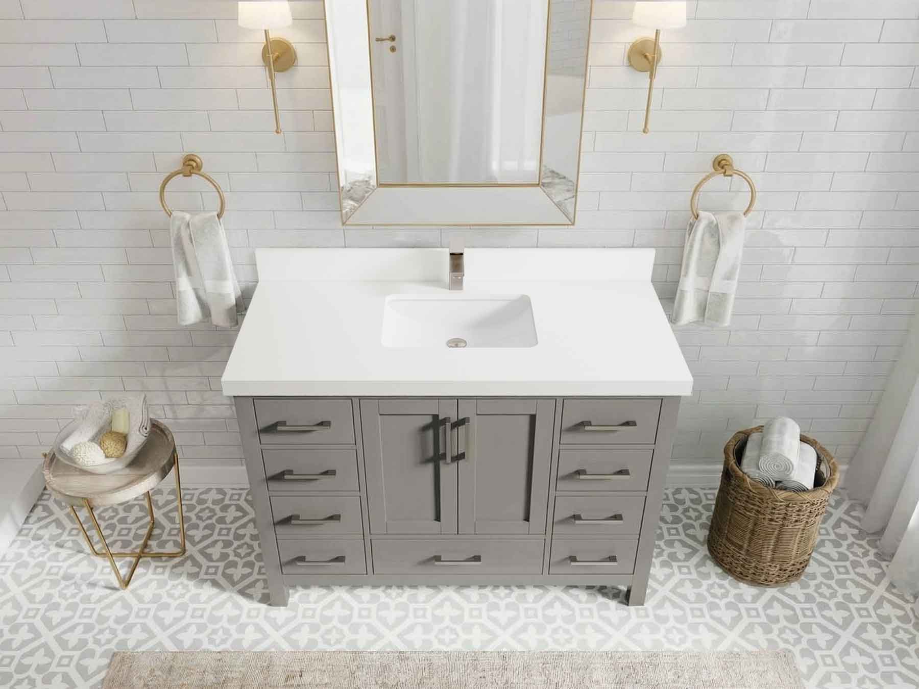 Malibu 48 in. W x 22 in. D Single Sink Bathroom Vanity - Willow Bath and Vanity