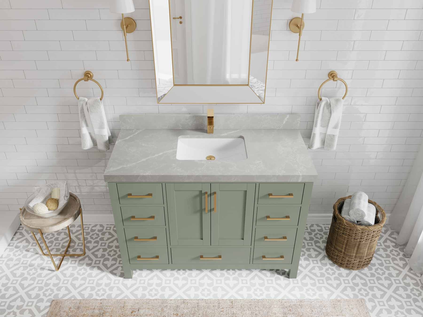 Malibu 48 in. W x 22 in. D Single Sink Bathroom Vanity - Willow Bath and Vanity