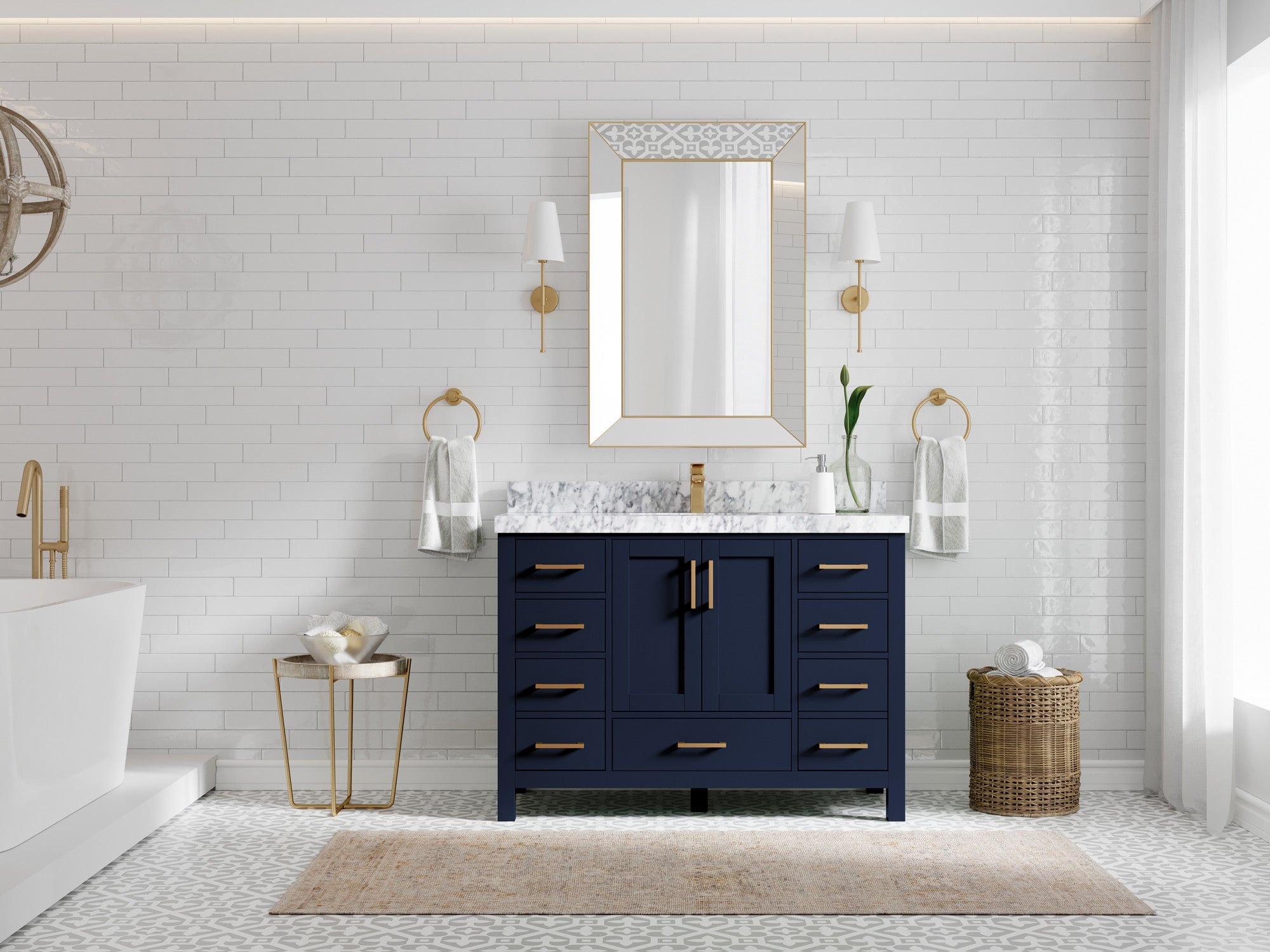 Malibu 48 in. W x 22 in. D Single Sink Bathroom Vanity - Willow Bath and Vanity