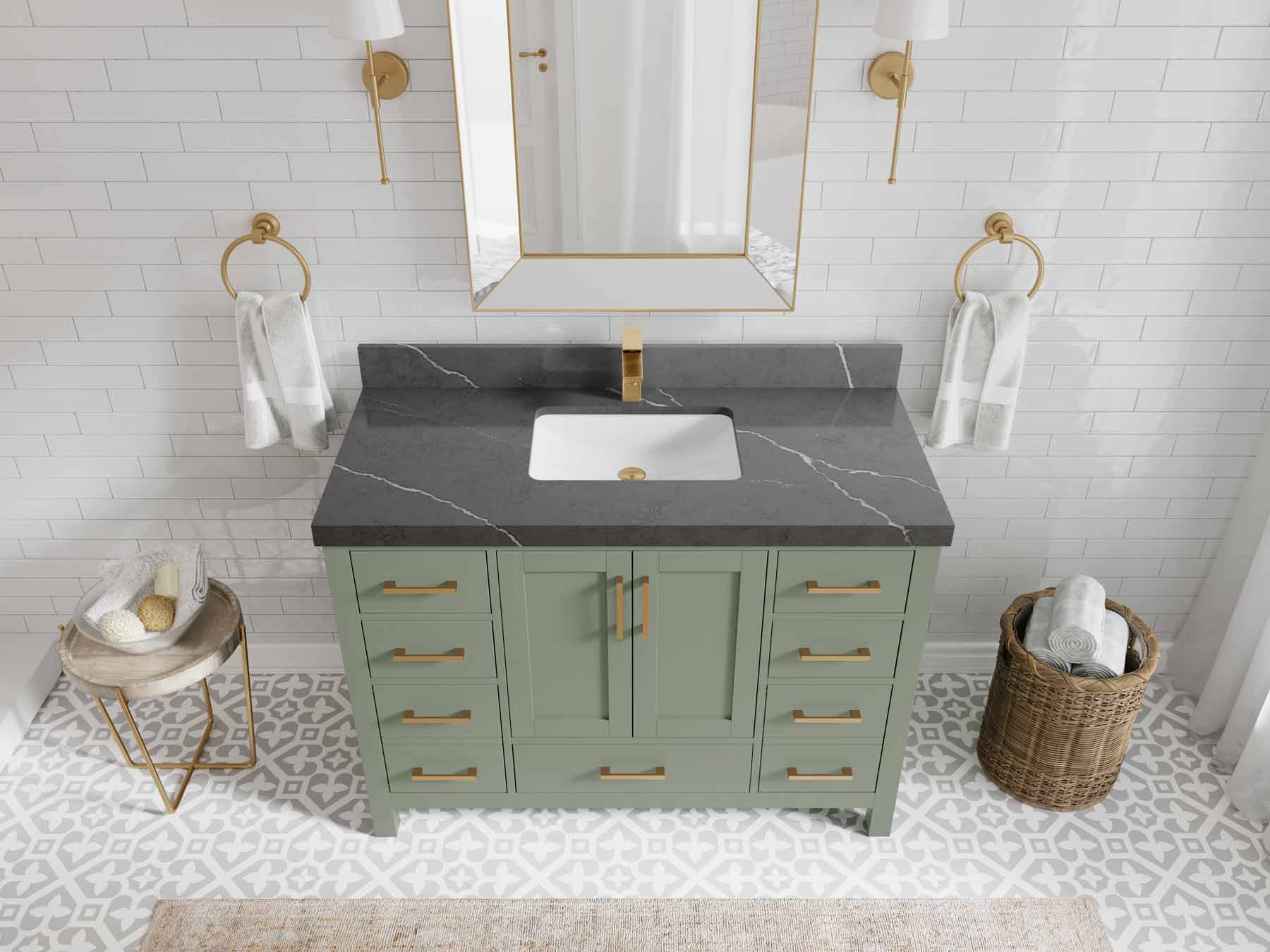 Malibu 48 in. W x 22 in. D Single Sink Bathroom Vanity - Willow Bath and Vanity