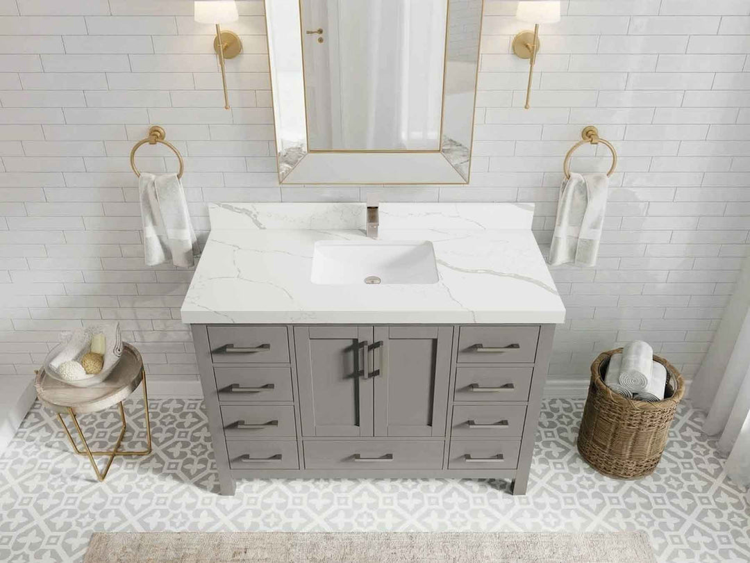 Malibu 48 in. W x 22 in. D Single Sink Bathroom Vanity | 
              
                Elephant Skin Gray
                
                  
             - MLB-CAB-GRY-47S - photo №20