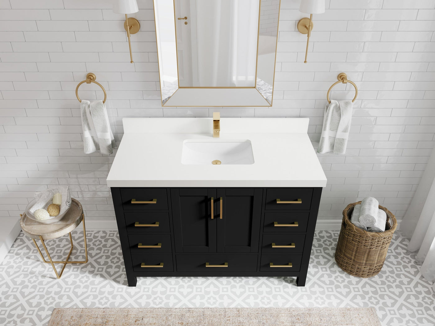 Malibu 48 in. W x 22 in. D Single Sink Bathroom Vanity