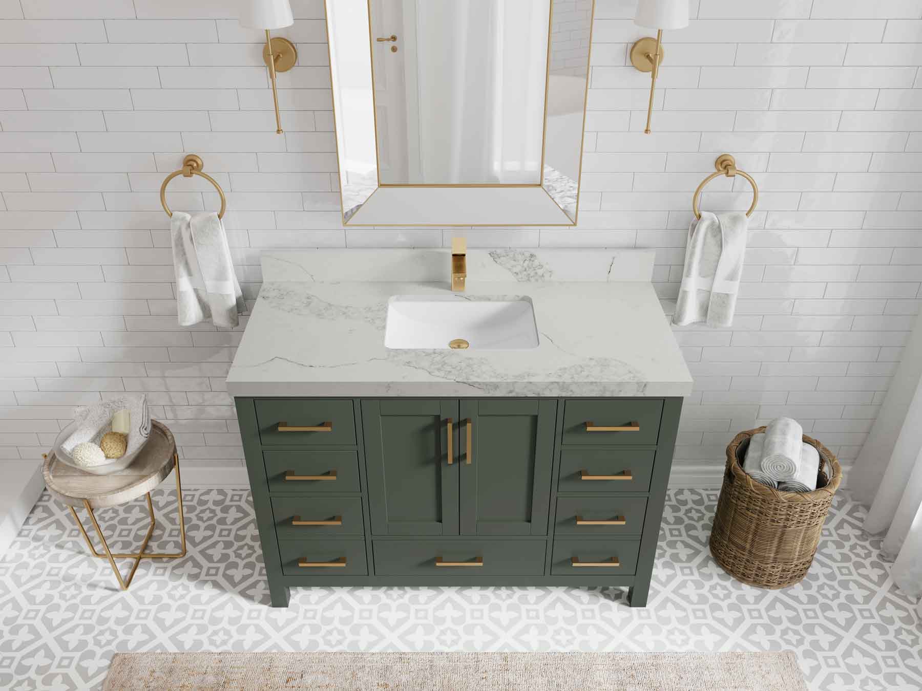 Malibu 48 in. W x 22 in. D Single Sink Bathroom Vanity - Willow Bath and Vanity