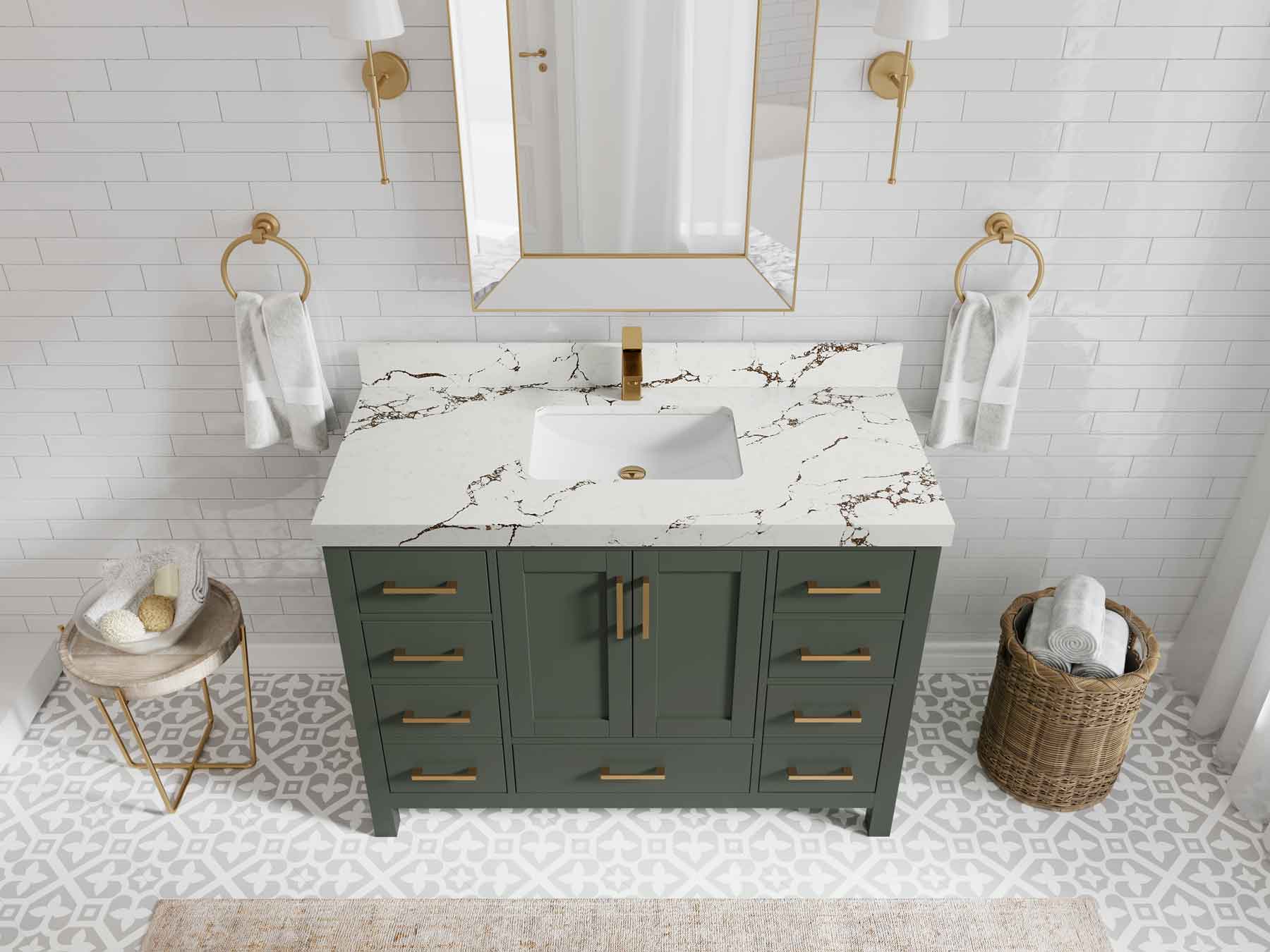 Malibu 48 in. W x 22 in. D Single Sink Bathroom Vanity - Willow Bath and Vanity