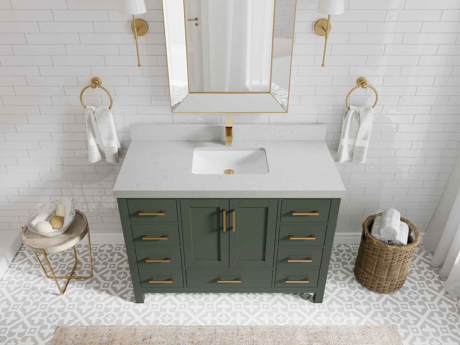 Malibu 48 in. W x 22 in. D Single Sink Bathroom Vanity - Willow Bath and Vanity