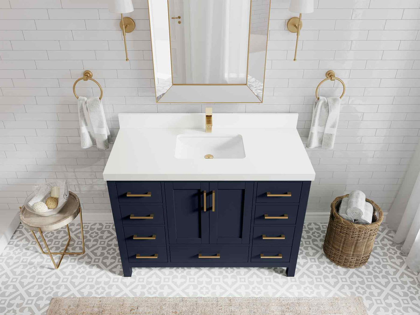 Malibu 48 in. W x 22 in. D Single Sink Bathroom Vanity