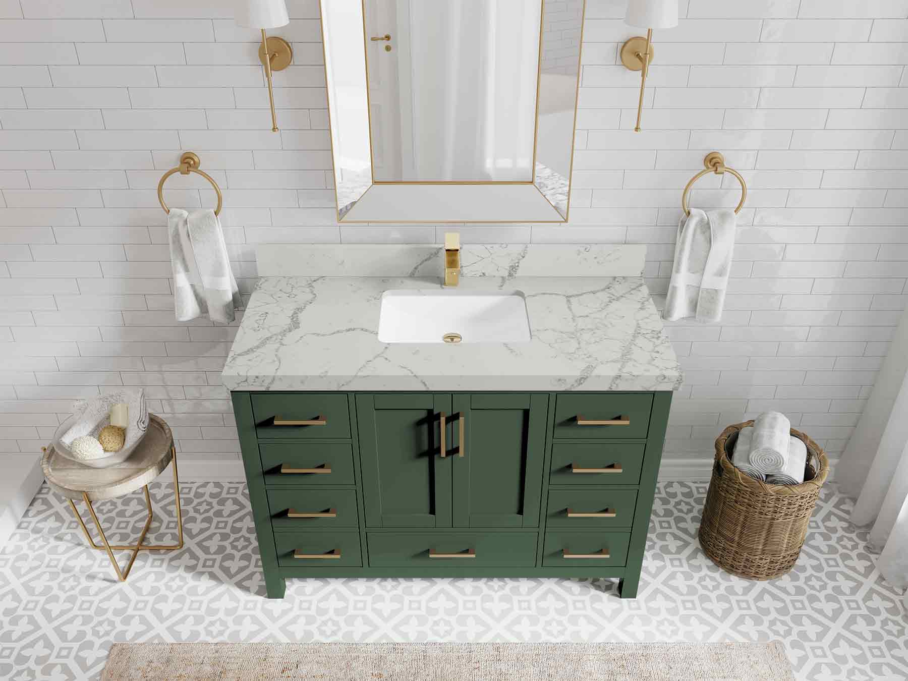 Malibu 48 in. W x 22 in. D Single Sink Bathroom Vanity - Willow Bath and Vanity